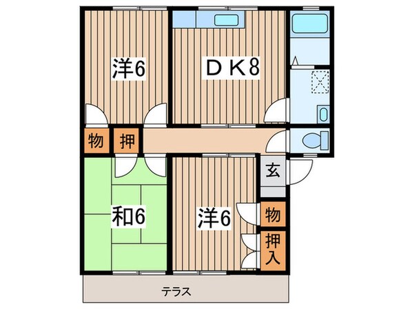 コ－ポキャッスルの物件間取画像